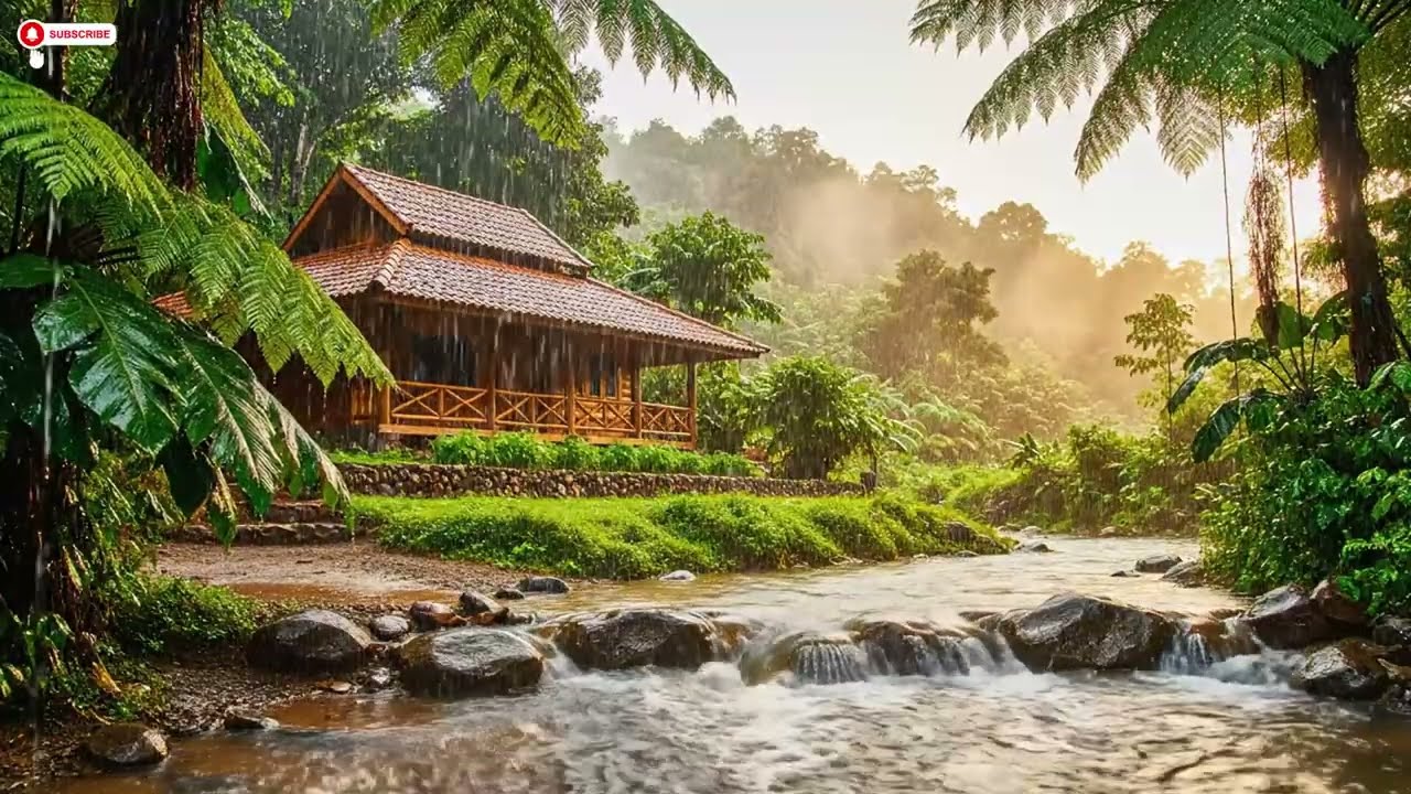 Super Calming Authentic Rain Estate House Wilderness Meditate Healing