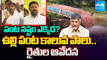 పంట నష్టం ఎక్కడ? | Farmers Dump Onion Crop Into Canal In Kadapa and Kurnool | MP Avinash Reddy