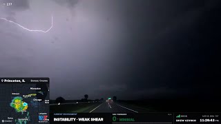 Storm Chasing Illinois Severe Storms After Dark