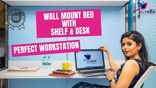 Classic Wall Bed with Shelf & Desk I Auto Sync Operation I Flybed