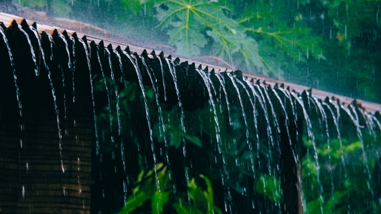 Deep Night Heavy Rain with Soft Thunder for Calm and Cozy Sleep