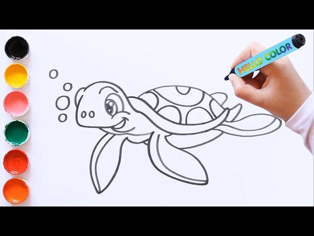 Turtle coloring pages to print - Turtles Kids Coloring Pages