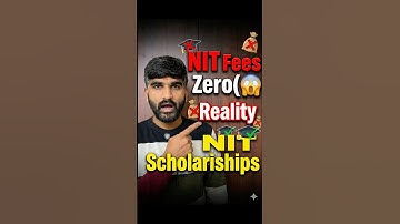 NIT Fees Zero(0)😱 Reality? | NITs Scholarship | JEE Mains 2026 | NIT fees for btech #nit #jee2026