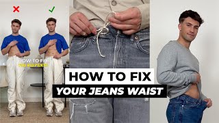 How To DOWNSIZE A Too BIG JEANS To Fit You Perfectly!