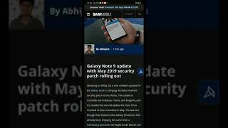 samsung note 9 received néw software update with may security and new updates