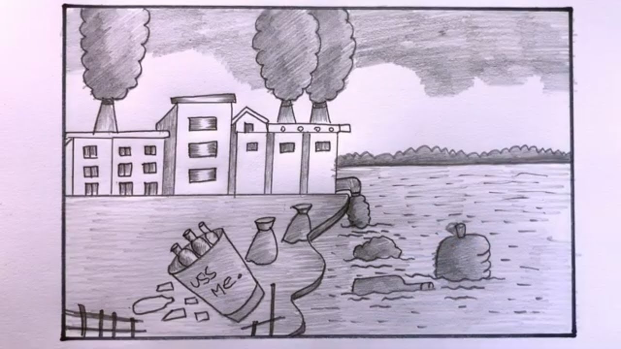 How To Draw Environment Pollution