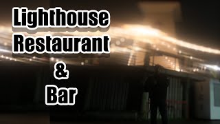 {Late night walk } to the lighthouse bar & restaurant