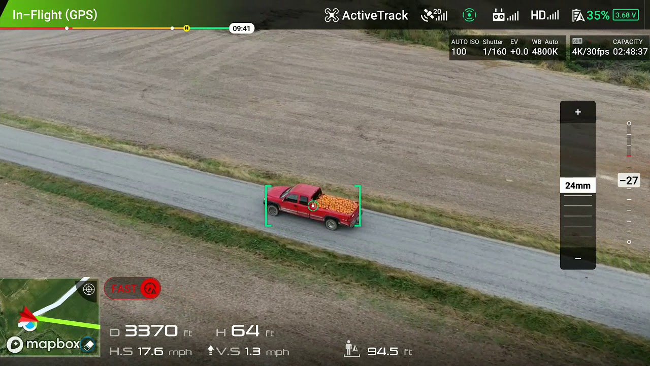 DJI Mavic 2 active track 2.0 46mph speed test! - YouTube