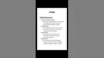 What is an HTML Document? | S Code Hub #html #youtubeshorts #shorts