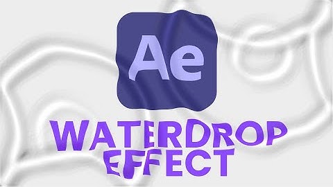 How to Create Realistic Water Drop Effect in After Effects #Tutorial