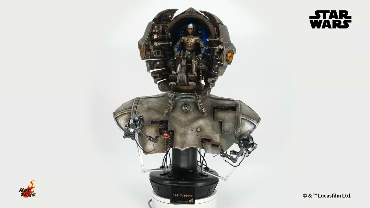 "See-Threepio" by Hot Toys | C-3PO Custom Bust Art Show by Sideshow - Our friends at Hot Toys have submitted a creation for the Human Cyborg Relations: The C-3PO Custom Bust Art Show! Take a peek at "See-Threepio!"
