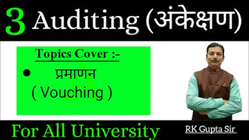 Auditing (अंकेक्षण) | Lecture-3 | B.Com Year | BR COMMERCE