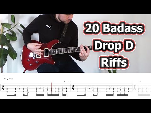 20 Badass Drop D Guitar Riffs with Tabs