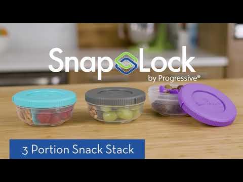 Snaplock 3 Portion Snack Stack Set (3-Piece), Progressive