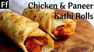Indian Street food style chicken kathi roll & Paneer kathi roll Recipes | Kolkata kathi rolls