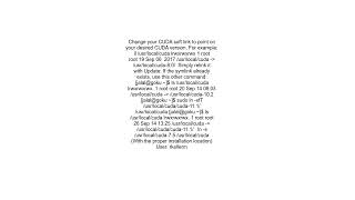 How to change CUDA version