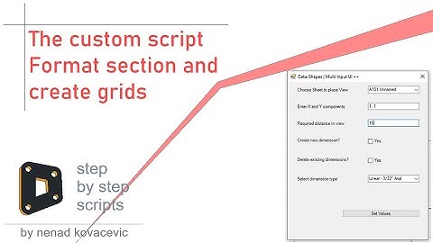 The custom script - Format section and create grids