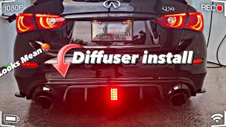 INSTALLING THIS DIFFUSER ON MY Q50 (TOO AGGRESSIVE 🥵) *DIY*