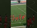 MUZINGA VS FLAMBEAU DU CENTRE DANS L'ECHAUFEMENT AVANT LE MATCH