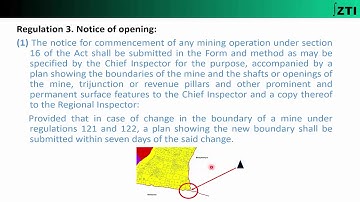Regulations 3 & 4 (Coal Mines Regulations 2017)  Chapter-2