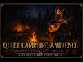 Quiet Campfire Ambience | Night Forest Rest Music | Fantasy RPG Background (1 Hour)