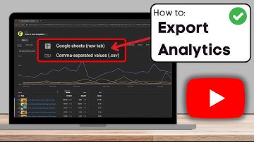 YouTube Analytics: How to Export Data to a Spreadsheet
