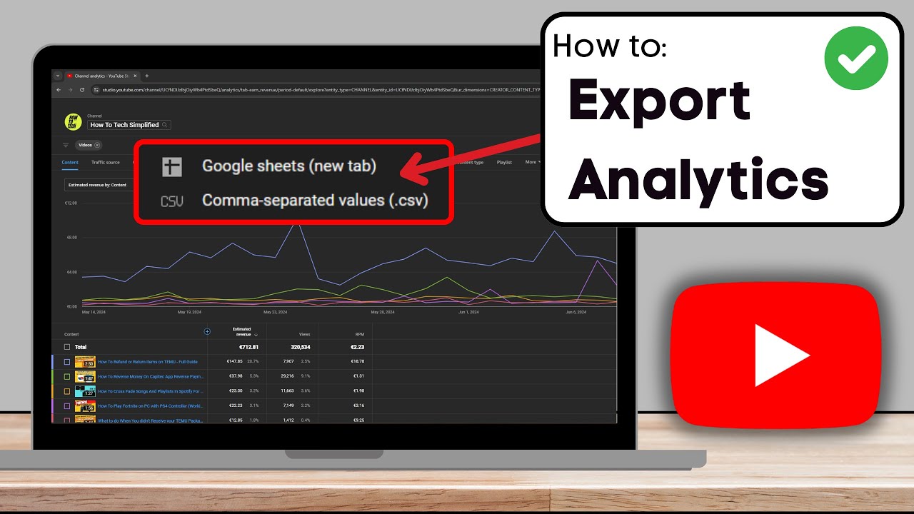 YouTube Analytics: How to Export Data to a Spreadsheet - YouTube