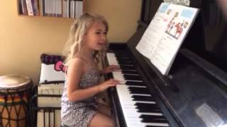 Ingrid 5 Years Old Improvises At The Piano