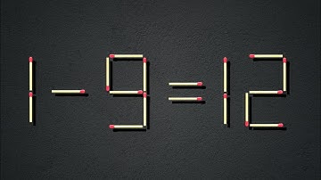 Turn the wrong equation into correct | Matchstick puzzle 1-9=13