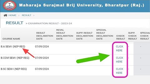 Msbu Ba1st Semester Result 2024 | Msbu Result 2024 | BrijUniversity Ba,Bsc,Bcom Semester-1st Result