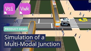 Simulation of a Multi-Modal Junction | PTV Vissim & Viswalk | Product Demo
