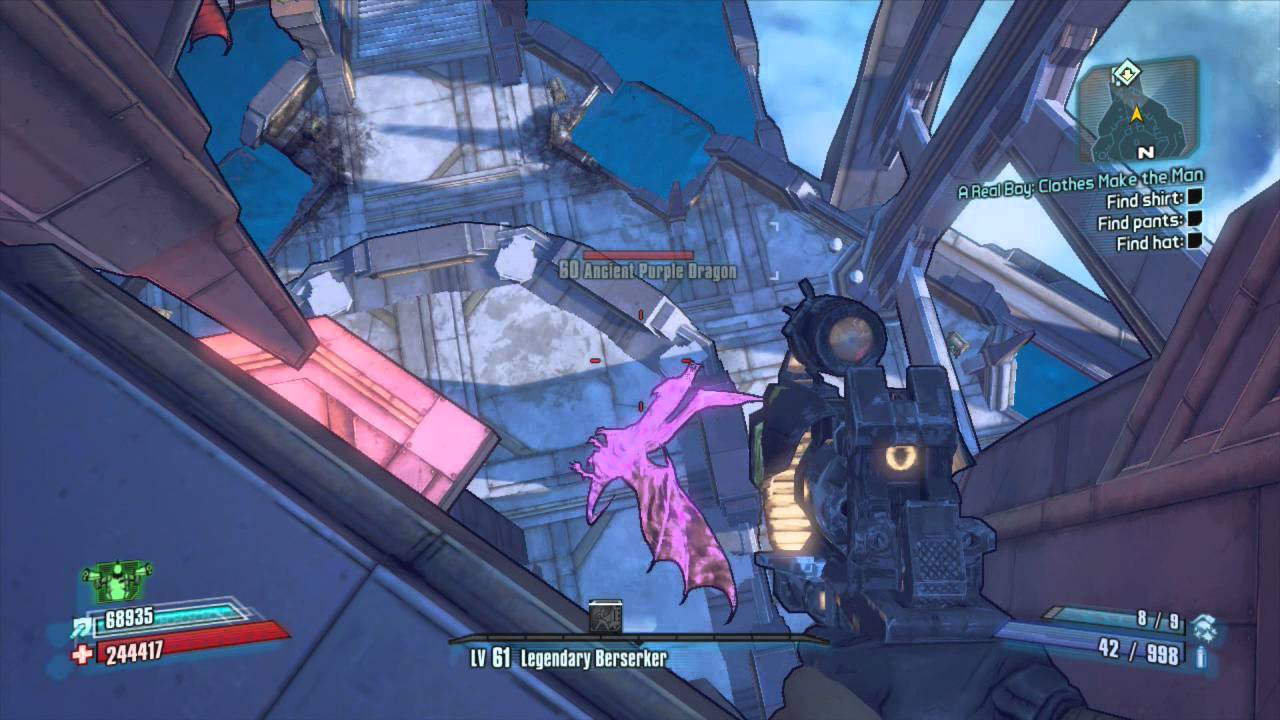 borderlands 2 legendary drop and hidden red chest in The Handsome Tower