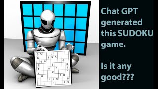 Sudoku solution – AI generated medium level sudoku puzzle Chat GPT screenshot 2