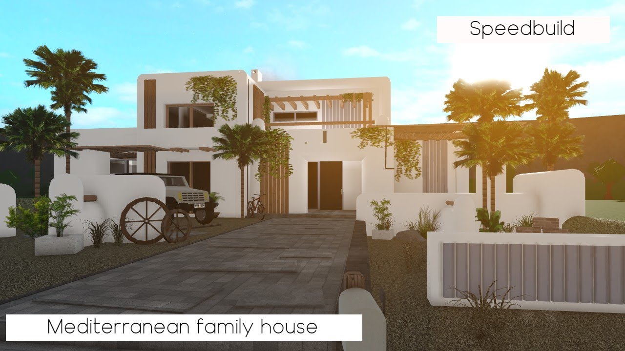 Bloxburg speedbuild: Mediterranean family house | Part one - YouTube