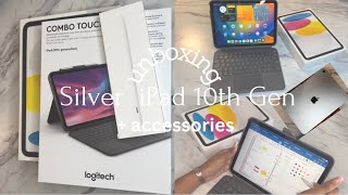 Unboxing my iPad 10 Gen (silver) + pencil + magic folio keyboard & accessories