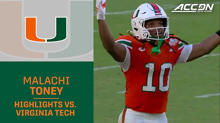 Miami WR Malachi Toney Highlights vs. Virginia Tech