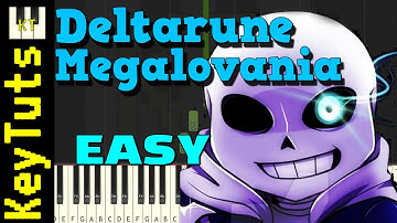 Deltarune-Megalovania by DannieloCQ Music  - Easy Mode [Piano Tutorial] (Synthesia)