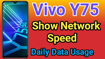 Vivo Y75 Show Daily Data Usage kaise kare | How To Show Daily Data Usage Setting In Vivo Y75