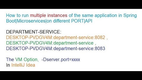 How to run multiple instances of the same application in Springboot|Microservices|different PORT|API