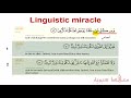 Newly discovered quran linguistic miracle
