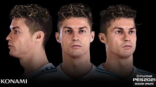 PES 2021 Face Cristiano Ronaldo (Noodle Hair 2017-2018 FROM FIFA) - COMPATIBLE ALL PATCH SIDER ONLY