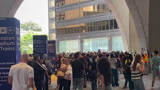 Scotland fans in Boston Train Station 🚉 Traveling with style. World Cup 2026 ⚽ 🏆