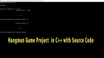 Hangman game c++ project | Hangman game in c++ usng array | simple Hangman game in c++✌🤞