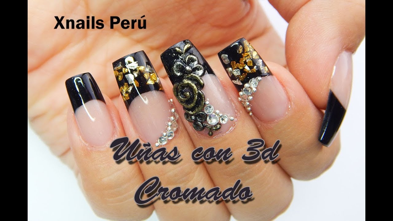 Uñas Acrílicas con 3d Cromado / Xnails Peru - thptnganamst.edu.vn
