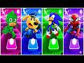 😱DJ Mask🆚  Sherif Labrador 🆚Sonik🆚Spiderman – EPIC Dance Battle! 🎶Tiles Hop EDM Rush 🔥#10