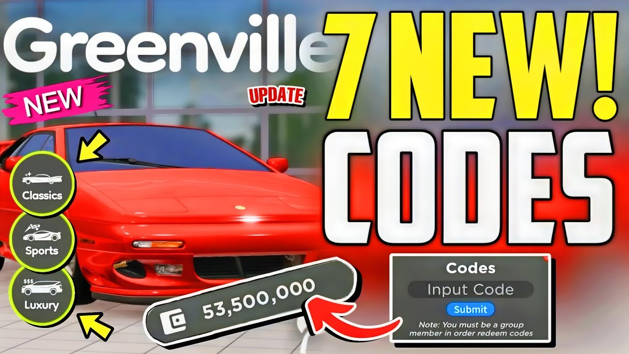 UPDATE CODES GREENVILLE ROBLOX CODES GREENVILLE CODES 2026 
