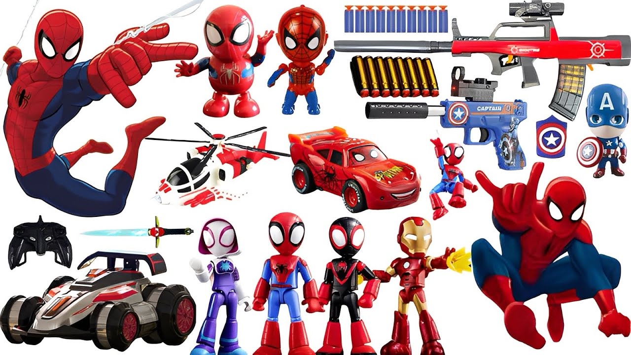 Marvel Toy Series Unboxing, Popular Spider-Man Toy Car, Marvel Popular Action Toy Gun