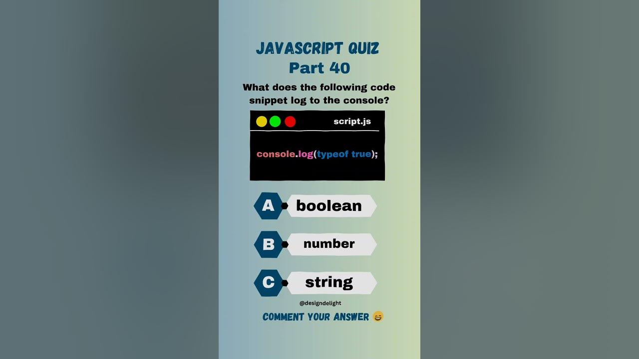 Test Your JavaScript Knowledge|| JavaScript Quiz Part 40 Comment Your ...