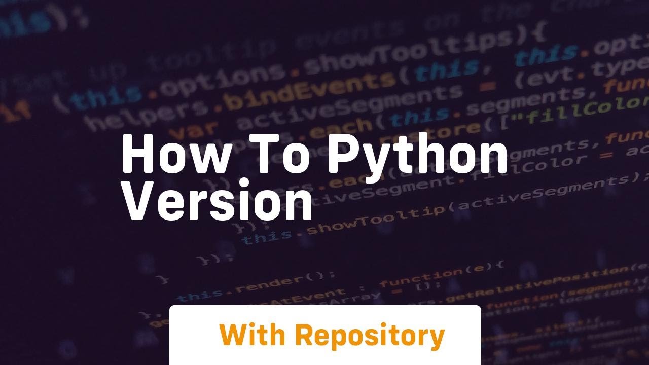 how to python version - YouTube