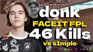 CS2 POV donk 46 Kills vs s1mple FACEIT FPL Feb 13, 2024